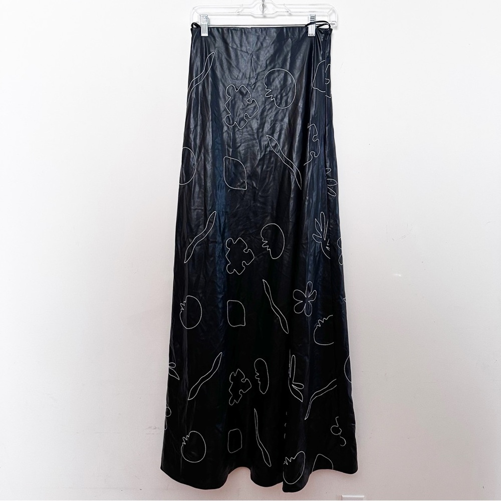Anthropologie Mehtap Elaidi Strapless Faux Leather A-Line Dress $880 - Picture 5 of 8